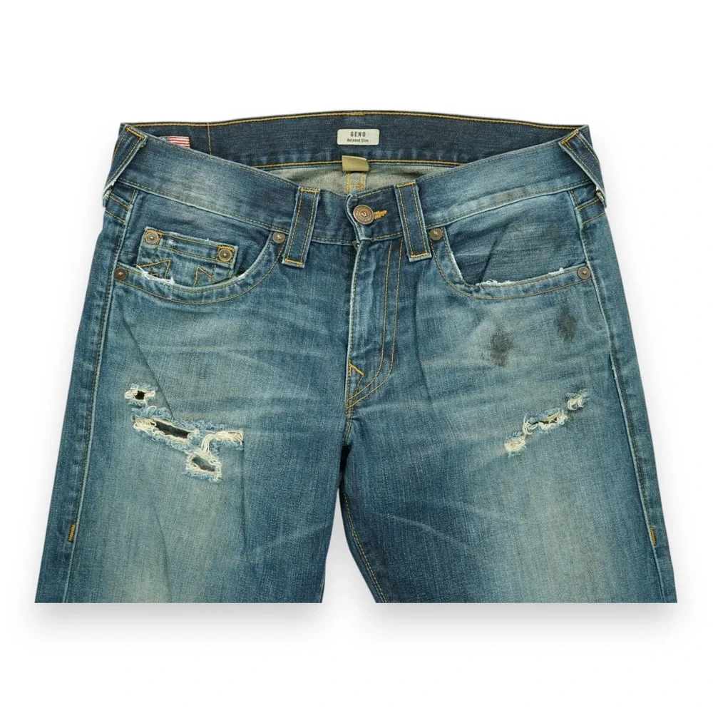 TRUE RELIGION‎ Geno Relaxed Slim Jeans Men's Size 33 M24J19NLQ3